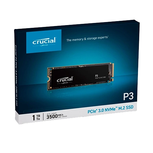 Crucial P3 1TB M.2 PCIe Gen3 NVMe Internal SSD